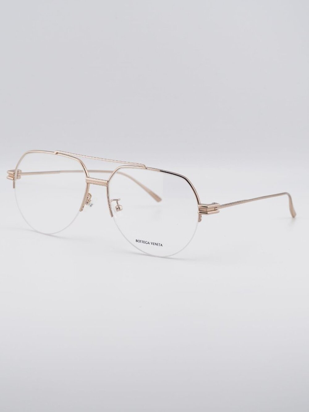 Bottega Veneta BV1050O 001 Eyeglasses Gold 57mm Aviator Frame